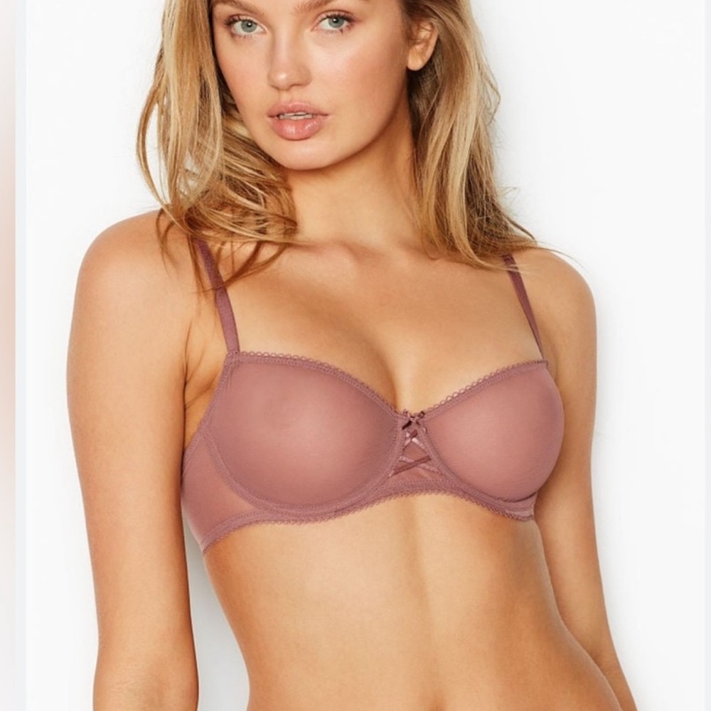 Victoria's Secret Dream Angels unlined balconet mesh bra 32B EUC